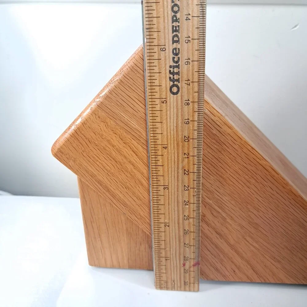 Vintage Cutco 5 Slot Knife Block Holder Wooden Wood Honey Oak‎ knives